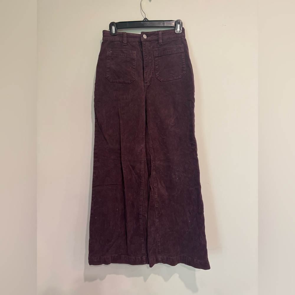 High waisted rolla corduroy flare capris